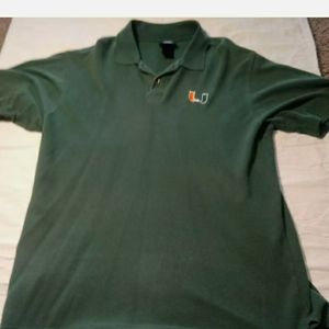 Miami Hurricanes Adidas Golf Polo Shirt Size M